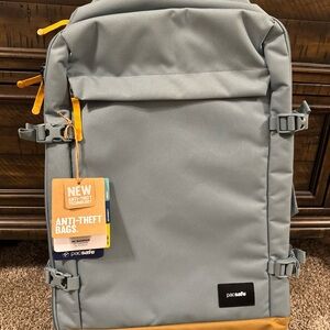 Pacsafe Fresh Mint and Tan Anti-Theft Bag Backpack NWT